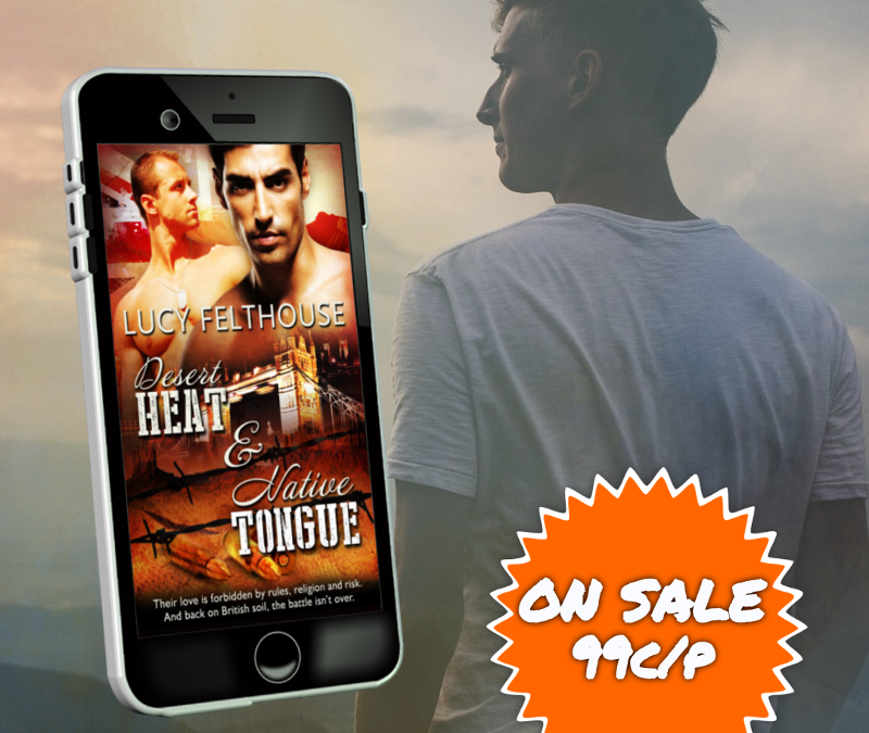 Desert Heat & Native Tongue by Lucy Felthouse (@cw1985) is Just 99c/p for a Limited Time! #mm #gay #romance #military #interracial #multicultural